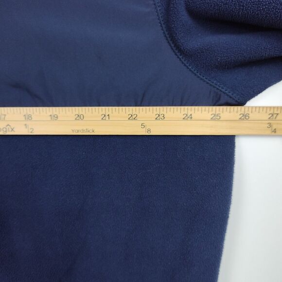 Croft & Barrow Full-Zip Fleece Sweatshirt Men's XL Navy Blue Long Slvs Pockets - Picture 4 of 10